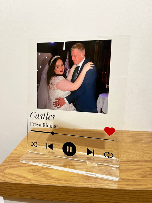 Personalised Acrylic Song Plaque With Photo