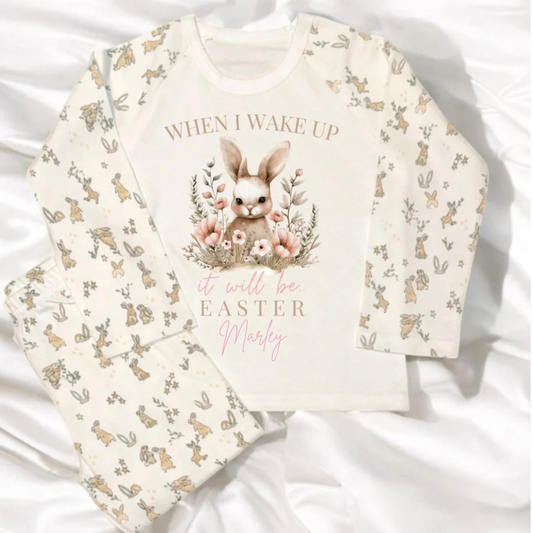 Children's Personalised Easter Bunny Pyjamas