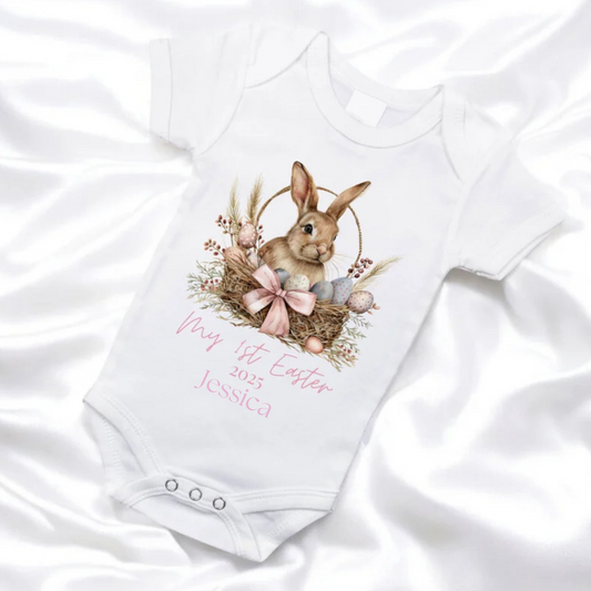 Personalised My First Easter Short Sleeved Bodysuit
