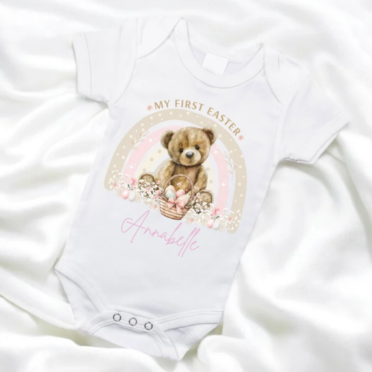 Personalised My First Easter Short Sleeved Bodysuit