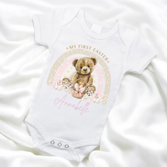 Personalised My First Easter Short Sleeved Bodysuit