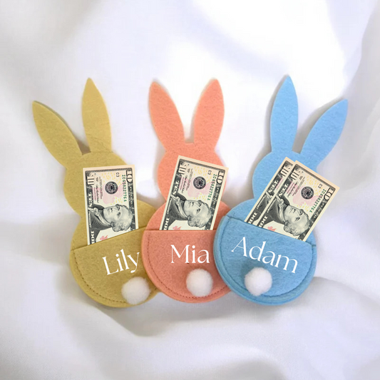 Personalised Easter Bunny Money Pouch