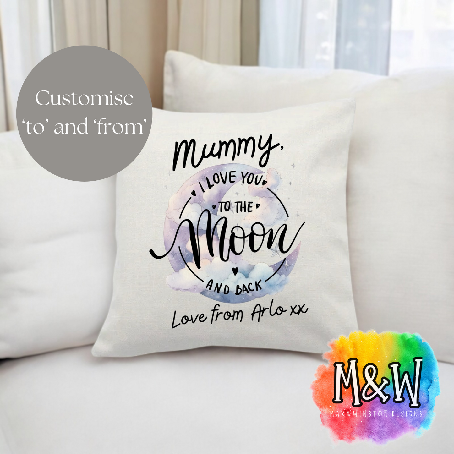 Personalised ‘Love You To The Moon’ Cushion