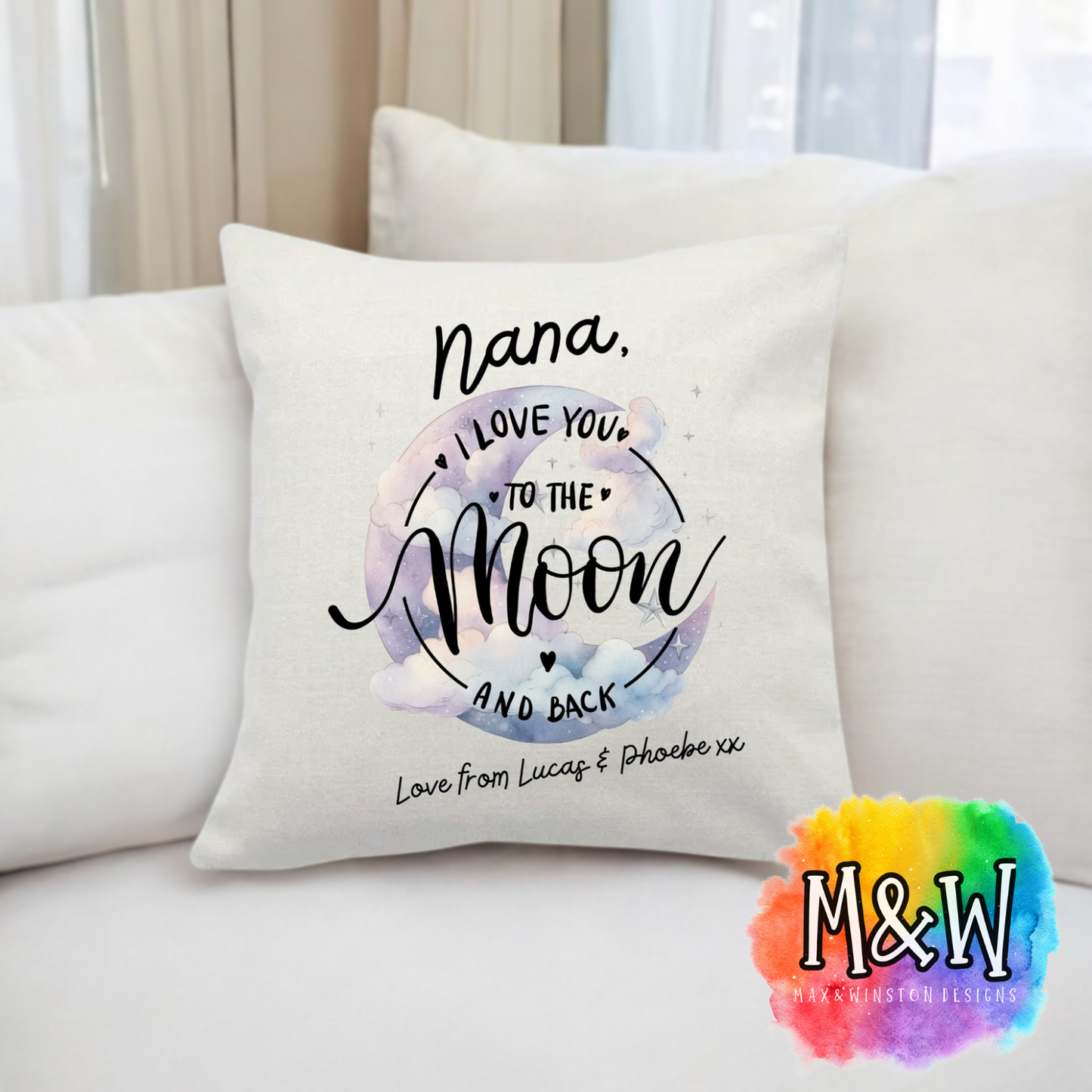 Personalised ‘Love You To The Moon’ Cushion