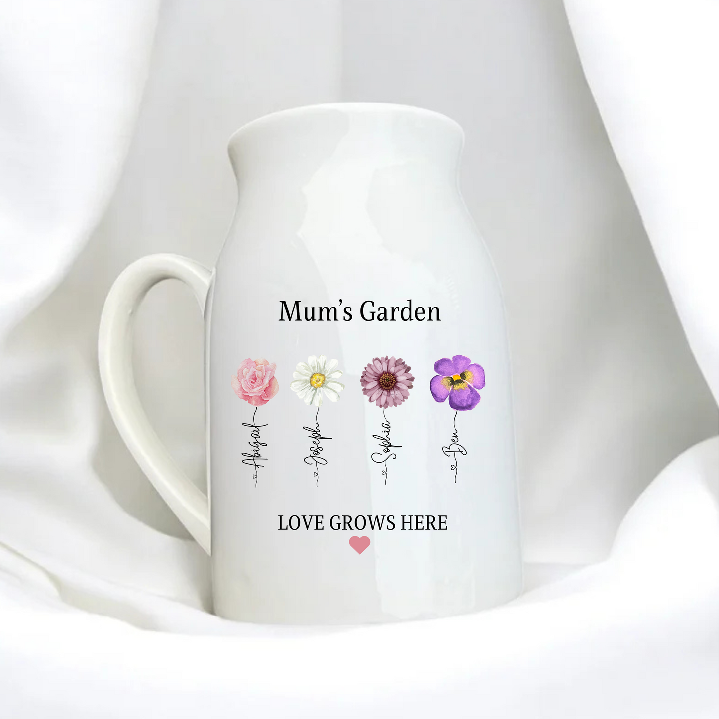 Mum’s Garden Birth Flower Vase