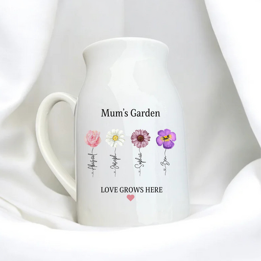 Mum’s Garden Birth Flower Vase