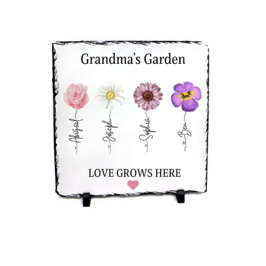 Grandma’s Garden Slate Plaque